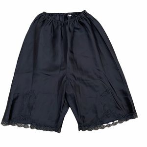 Vintage 60’s Custom made culotte pantaloon in black satin